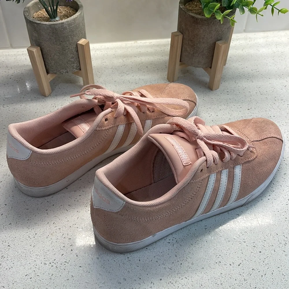 Ballet Baby Pink Adidas Shoes Gym Walking Casual Athleisure 8.5 tennis sneakers - Picture 6 of 7